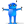 Blue Robot Shadow Icon 24x24 png